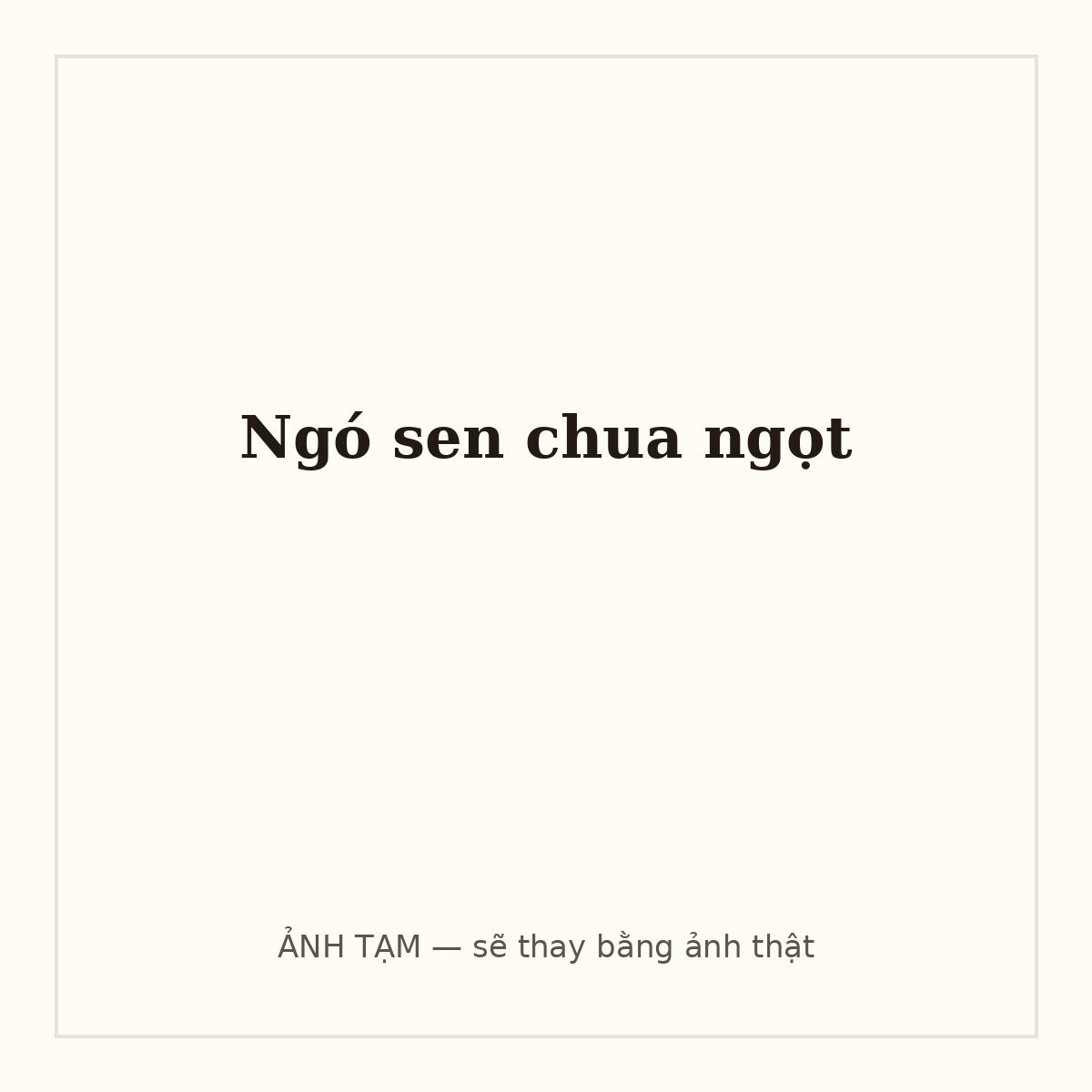 Ngó sen chua ngọt